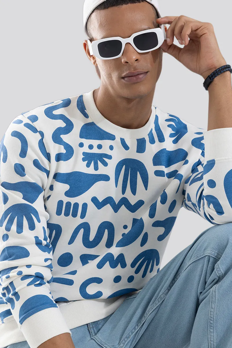 Abstract Desert White Sweatshirt