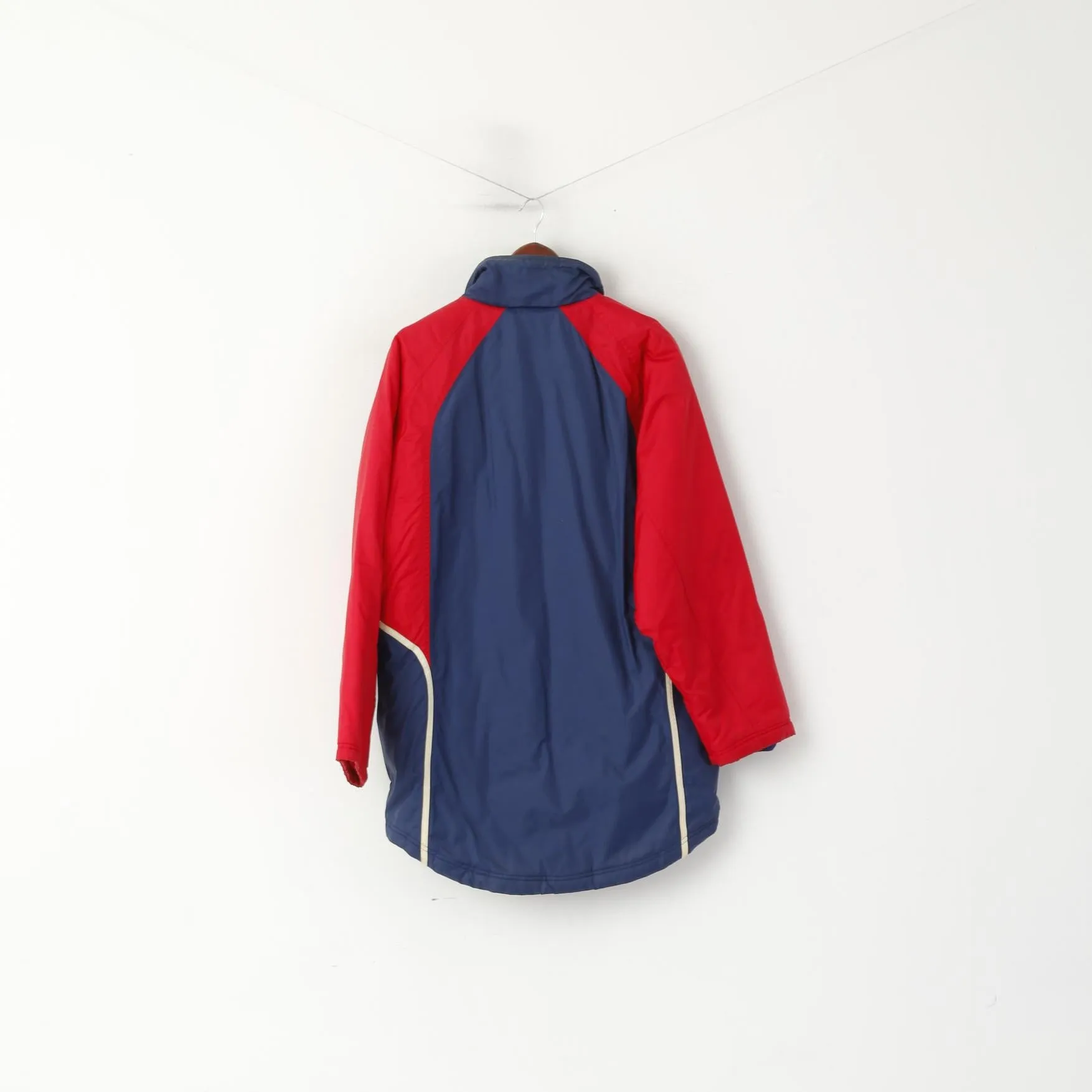 Adidas Men S 168 Jacket Vintage Blue Red Padded Nylon Waterproof 01's Parka