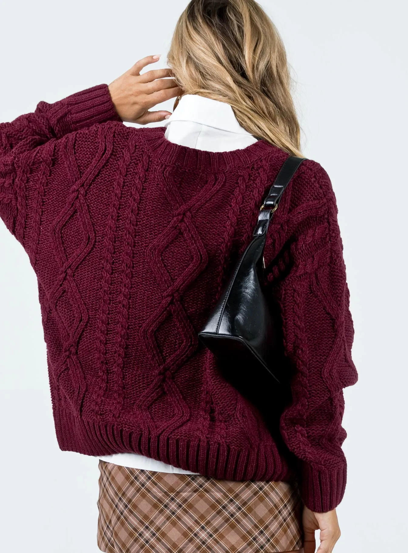 Anaya Oversized Sweater Burgundy