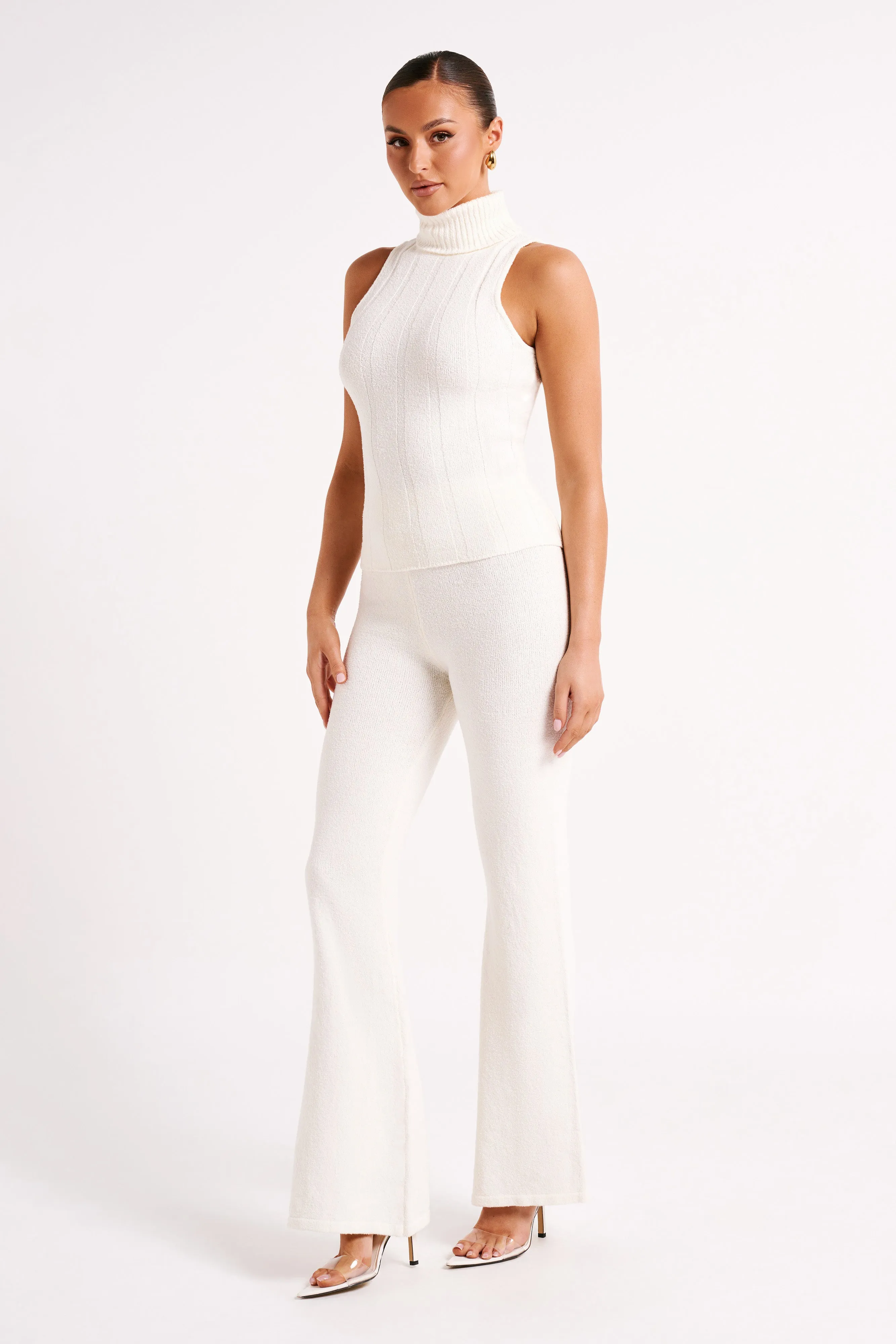 Angelina Ribbed Turtleneck - Ivory