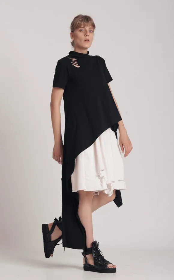 Asymmetrical Black Tunic