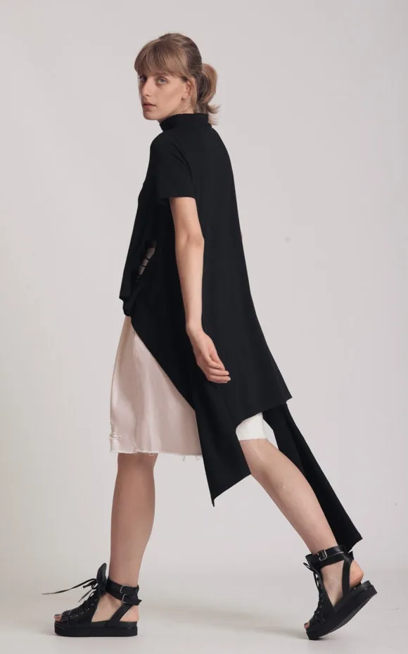 Asymmetrical Black Tunic