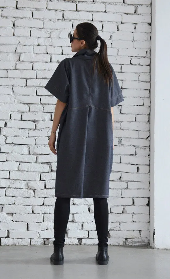 Asymmetrical Denim Tunic