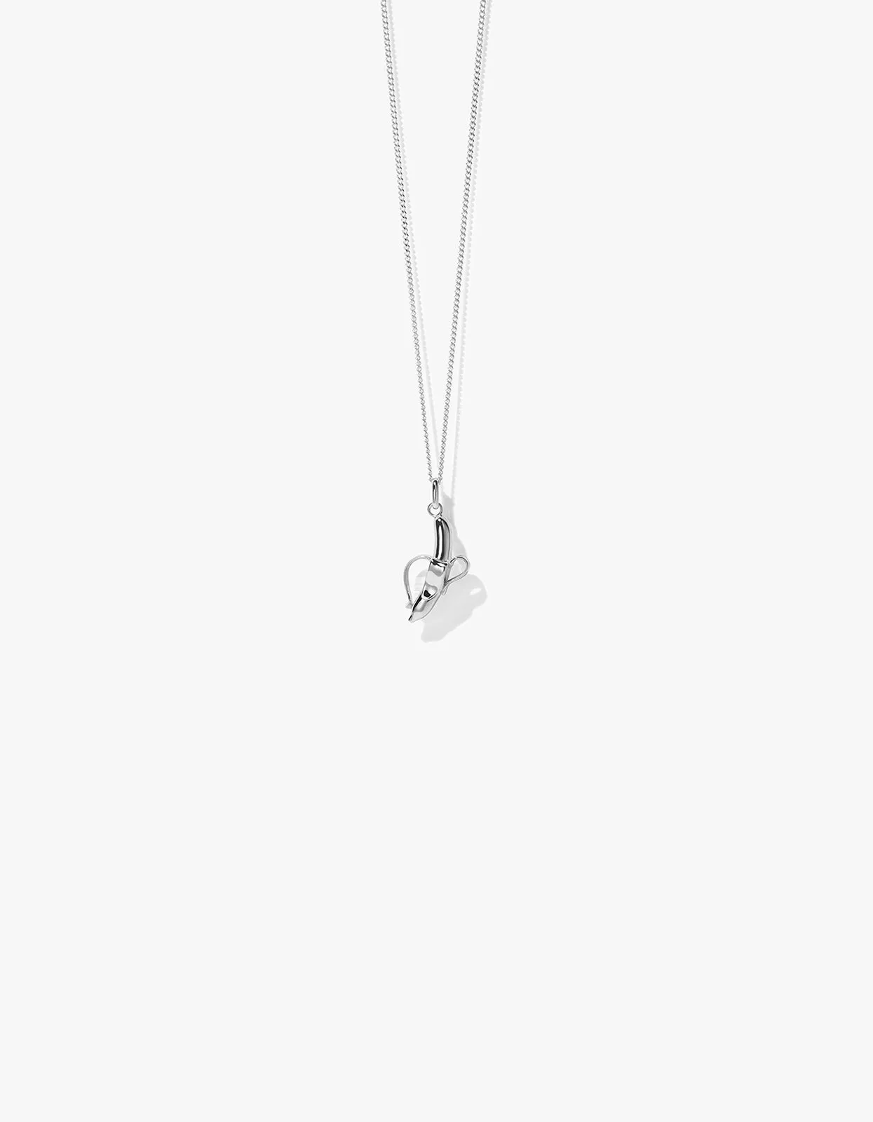 Banana Charm Necklace - Silver