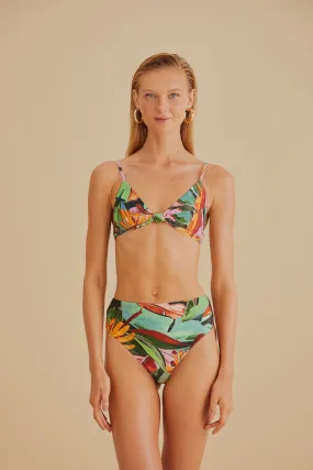 Banana Foliage High Waisted Bikini Bottom