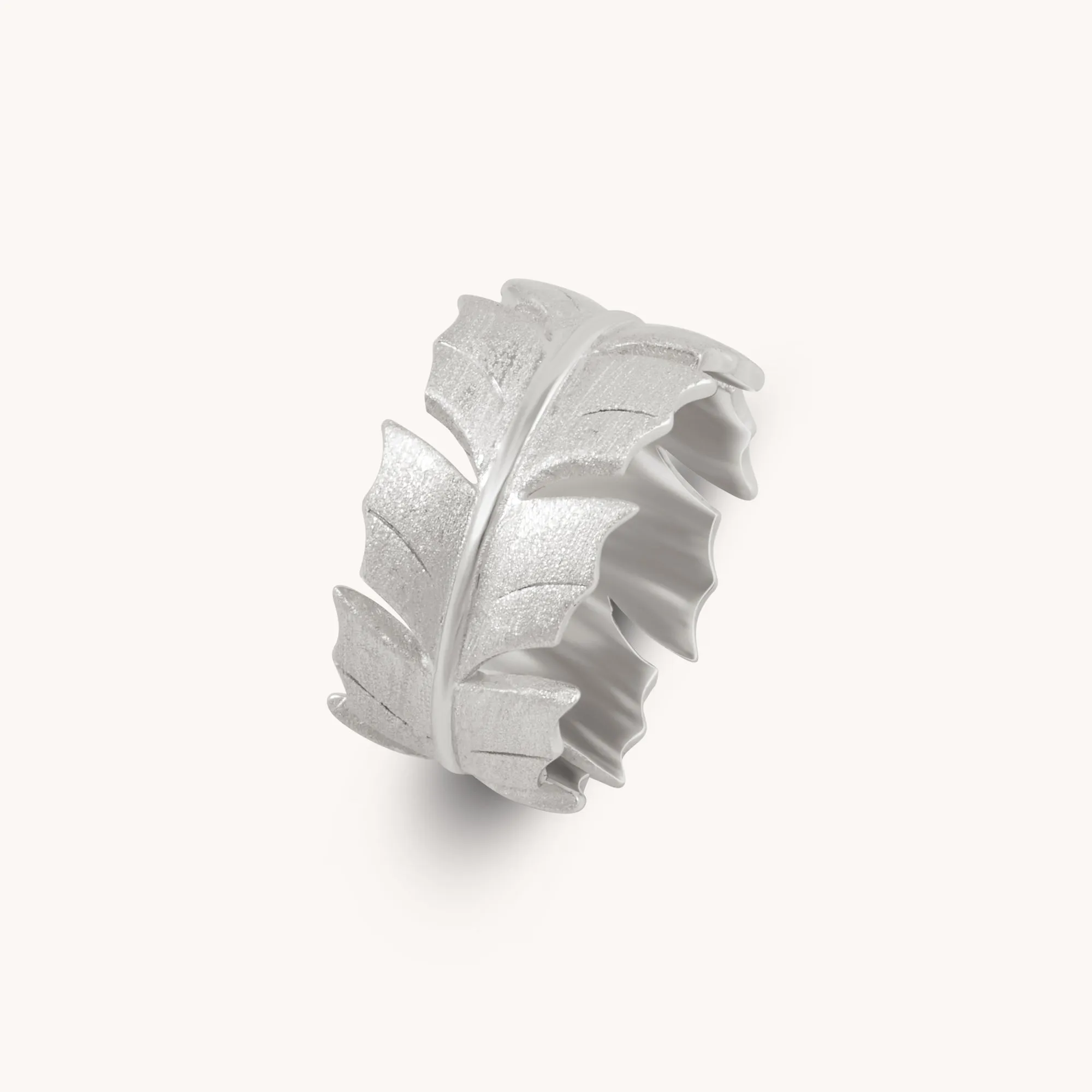 Banana Leaf Silver Ring W.