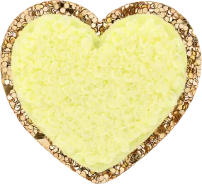 Banana Mini Glitter Varsity Heart Patch