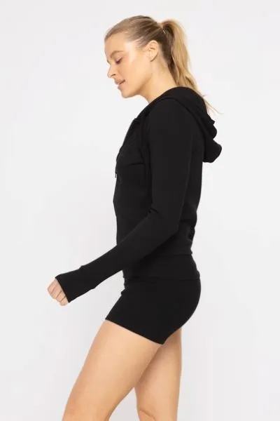 Becky Ribbed Hoodie