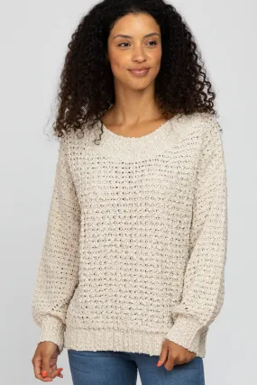 Beige Chunky Knit Sweater