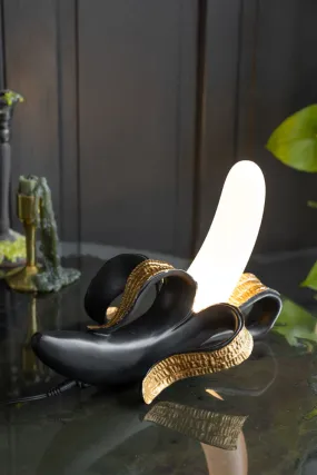 Black & Gold Banana Table Lamp