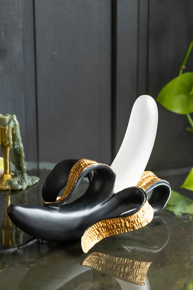 Black & Gold Banana Table Lamp