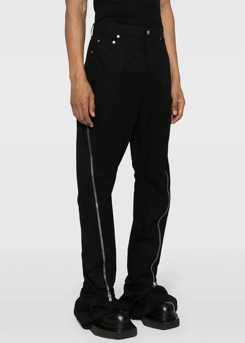 Black Bolan Banana High-Waist Slim Trousers