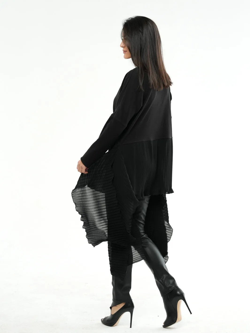 Black Chiffon Tunic