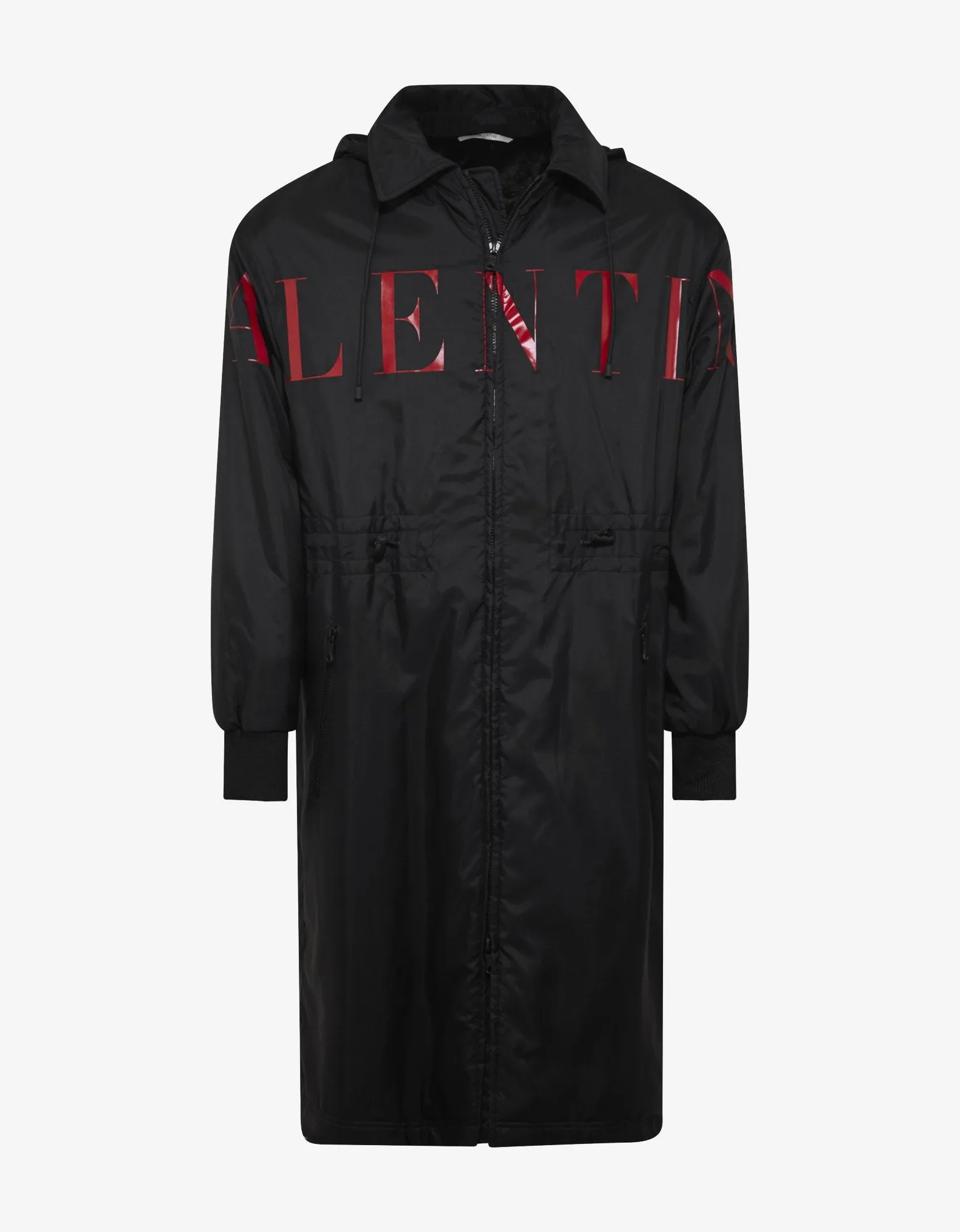 Black Logo Raincoat -