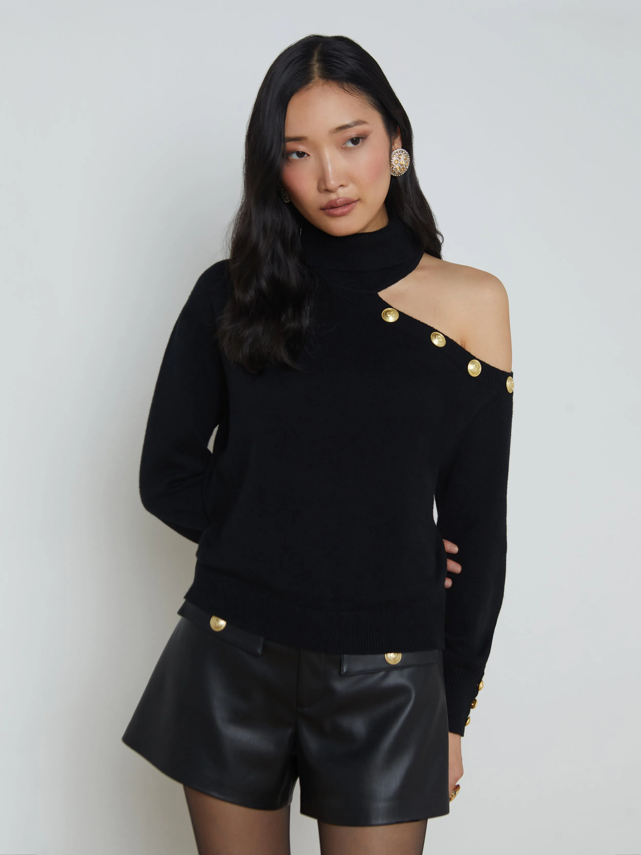 Brixie Cutout Turtleneck