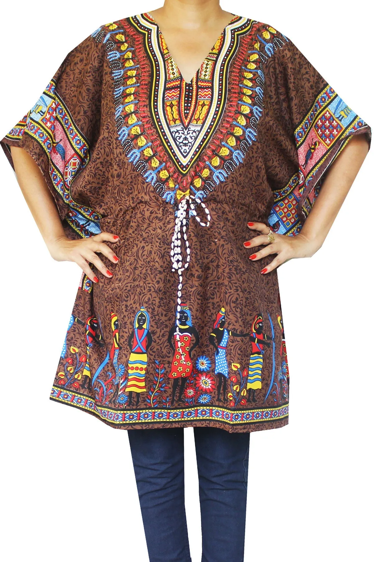 Caftan Printed Womens Tunic Beach Dress