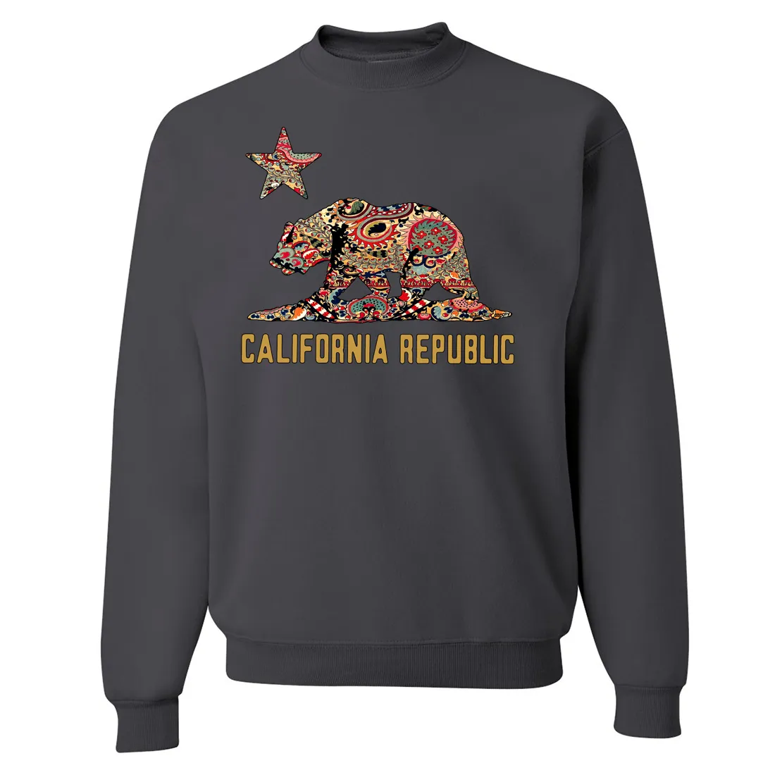 California Republic Paisley Bear Crewneck Sweatshirt