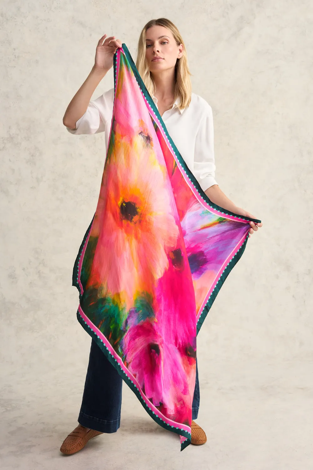 Camilla Paradise Bloom Silk Scarf