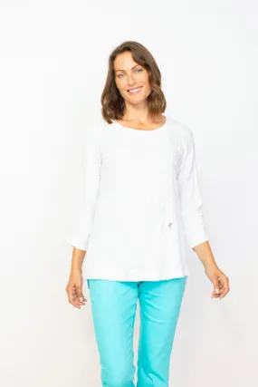 Cascade Cotton Stepped Hem Tunic