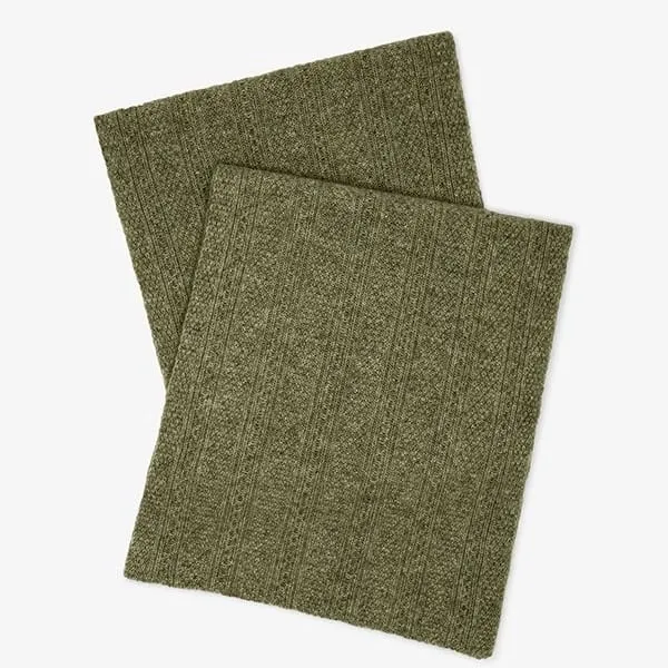 Circle Cable Scarf - Cashmere :: Olive