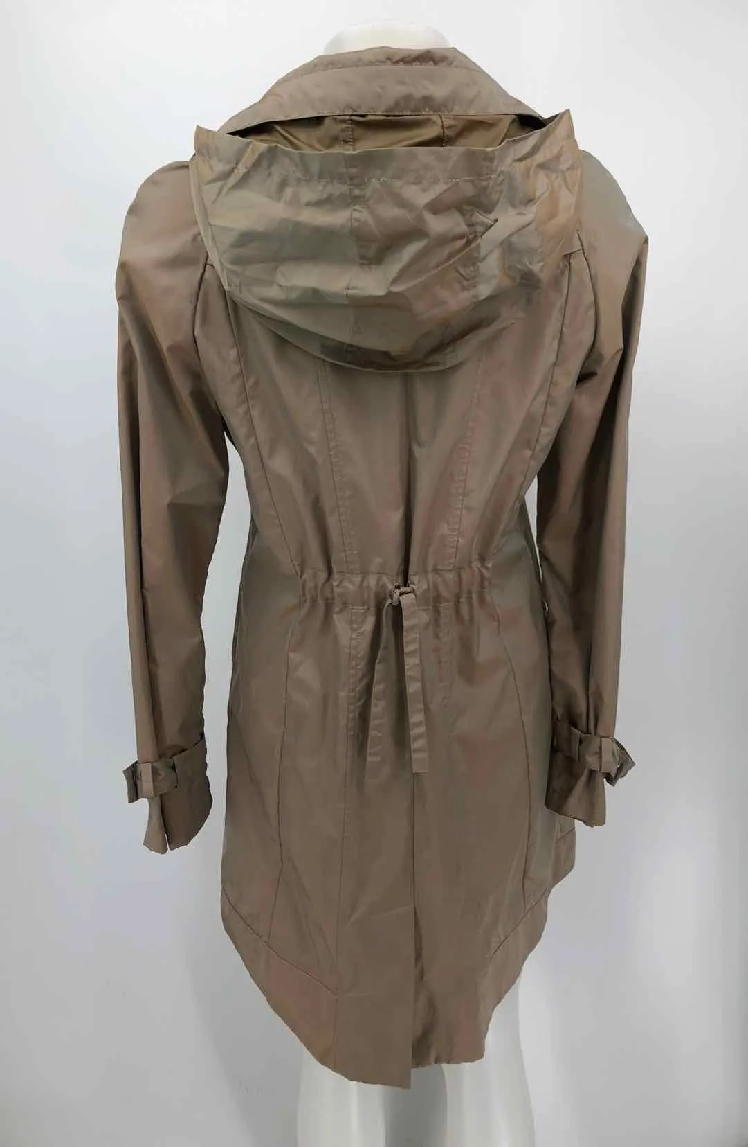 COLE HAAN Brown Shimmer Longsleeve Raincoat Women Size SMALL (S) Jacket