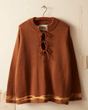 Edge Trim Pullover - Brown