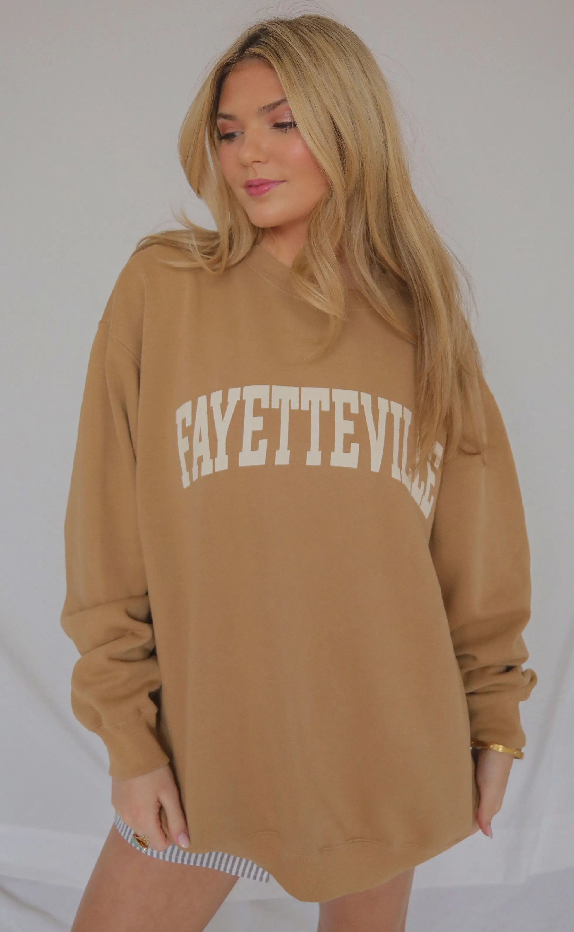 fayetteville sweatshirt - tan