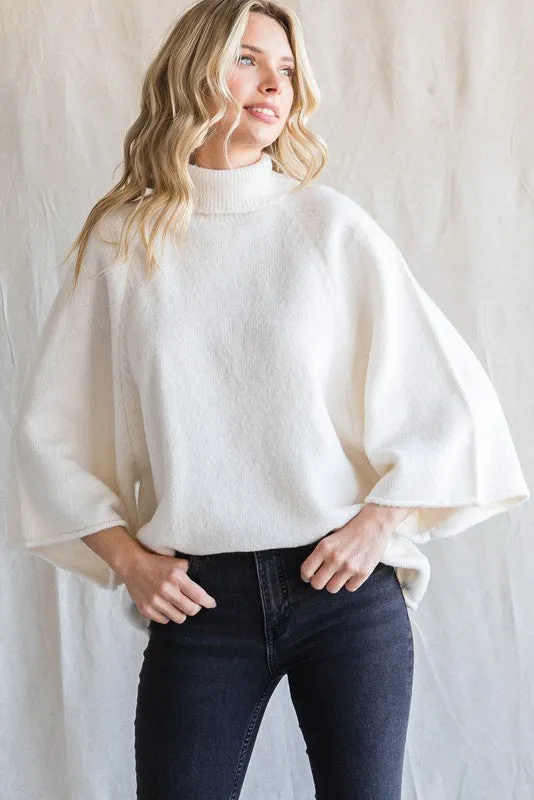 Fire Away Ivory Turtleneck Sweater