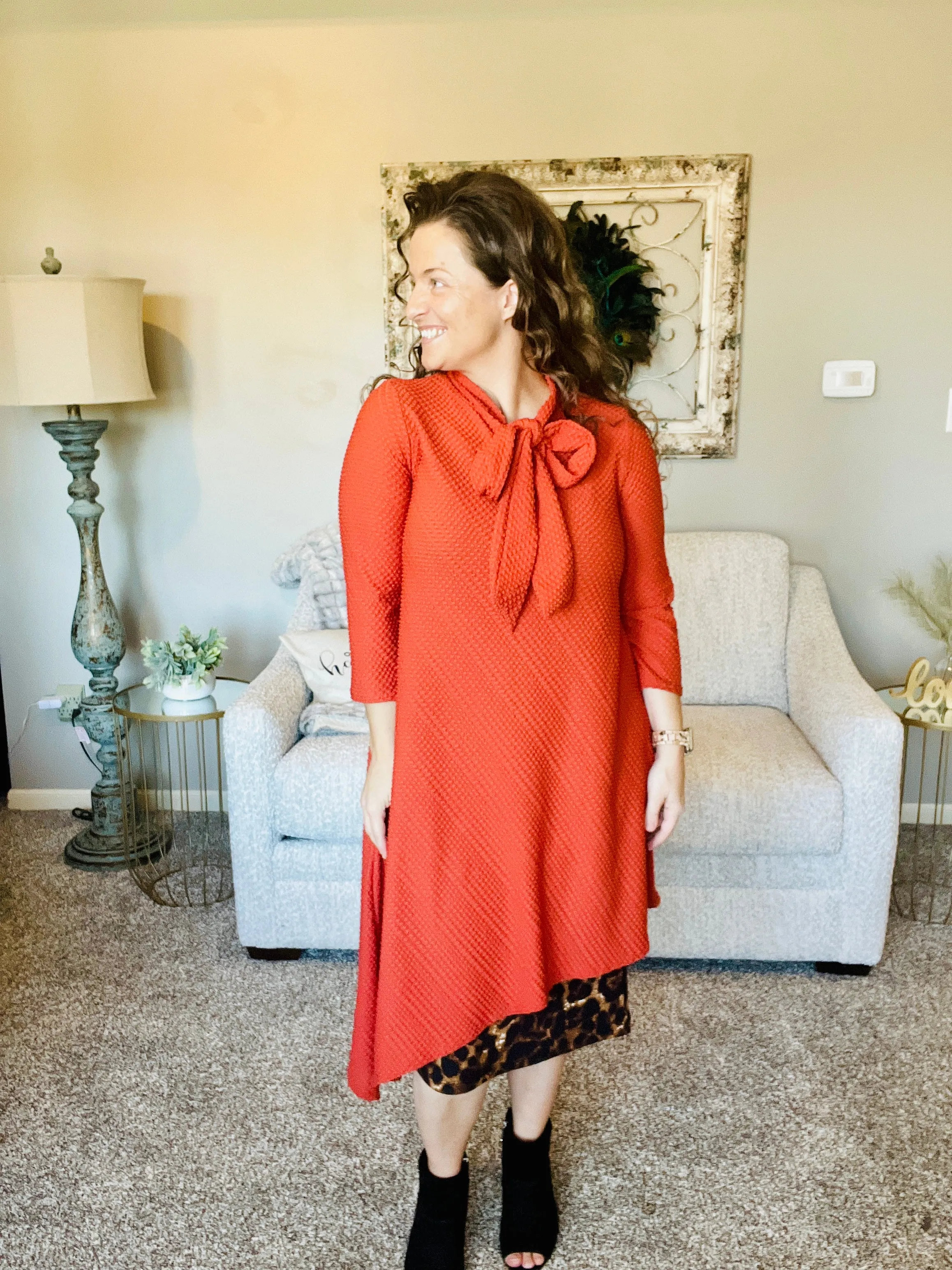 Flash of Style Tunic- Burnt Orange