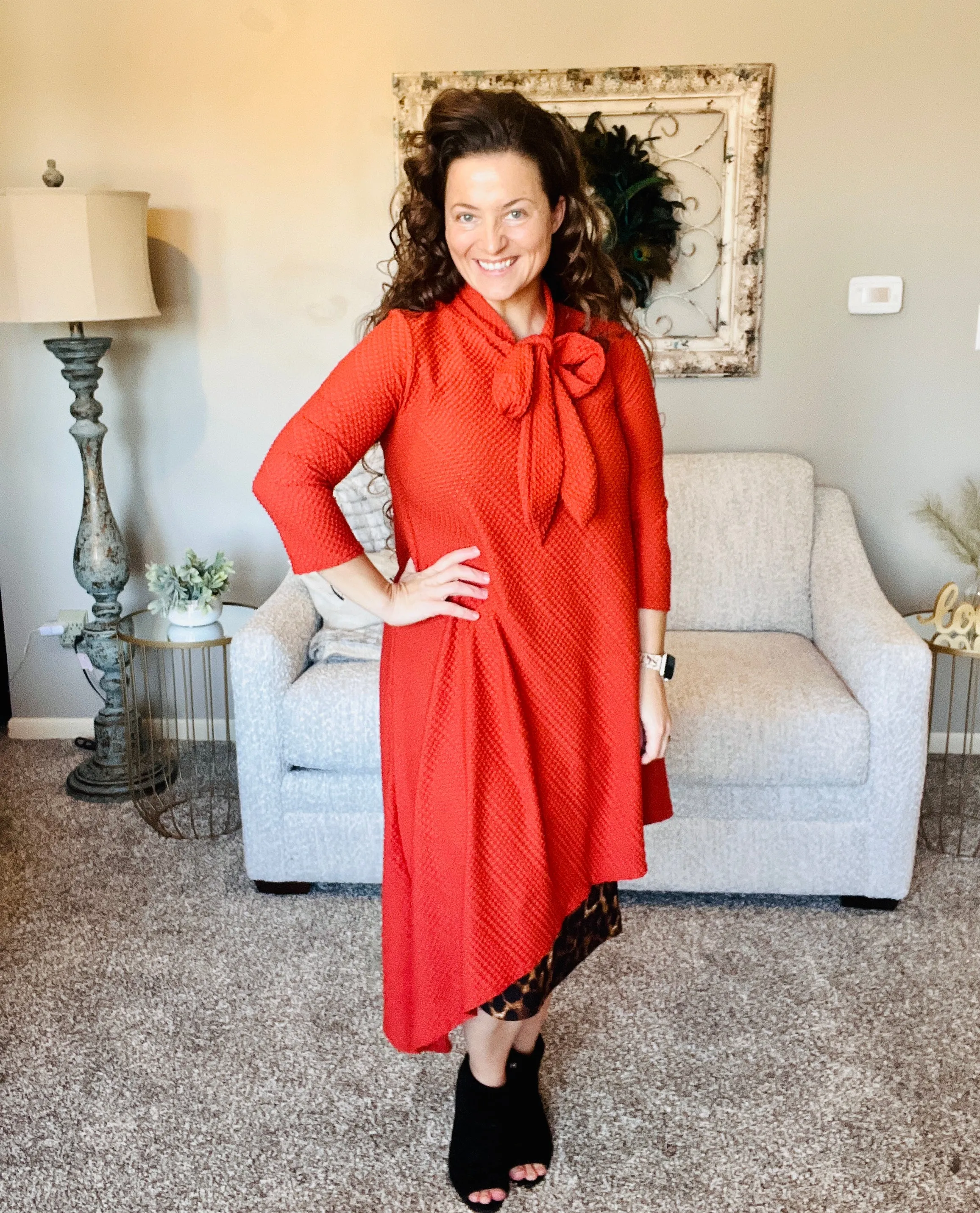 Flash of Style Tunic- Burnt Orange