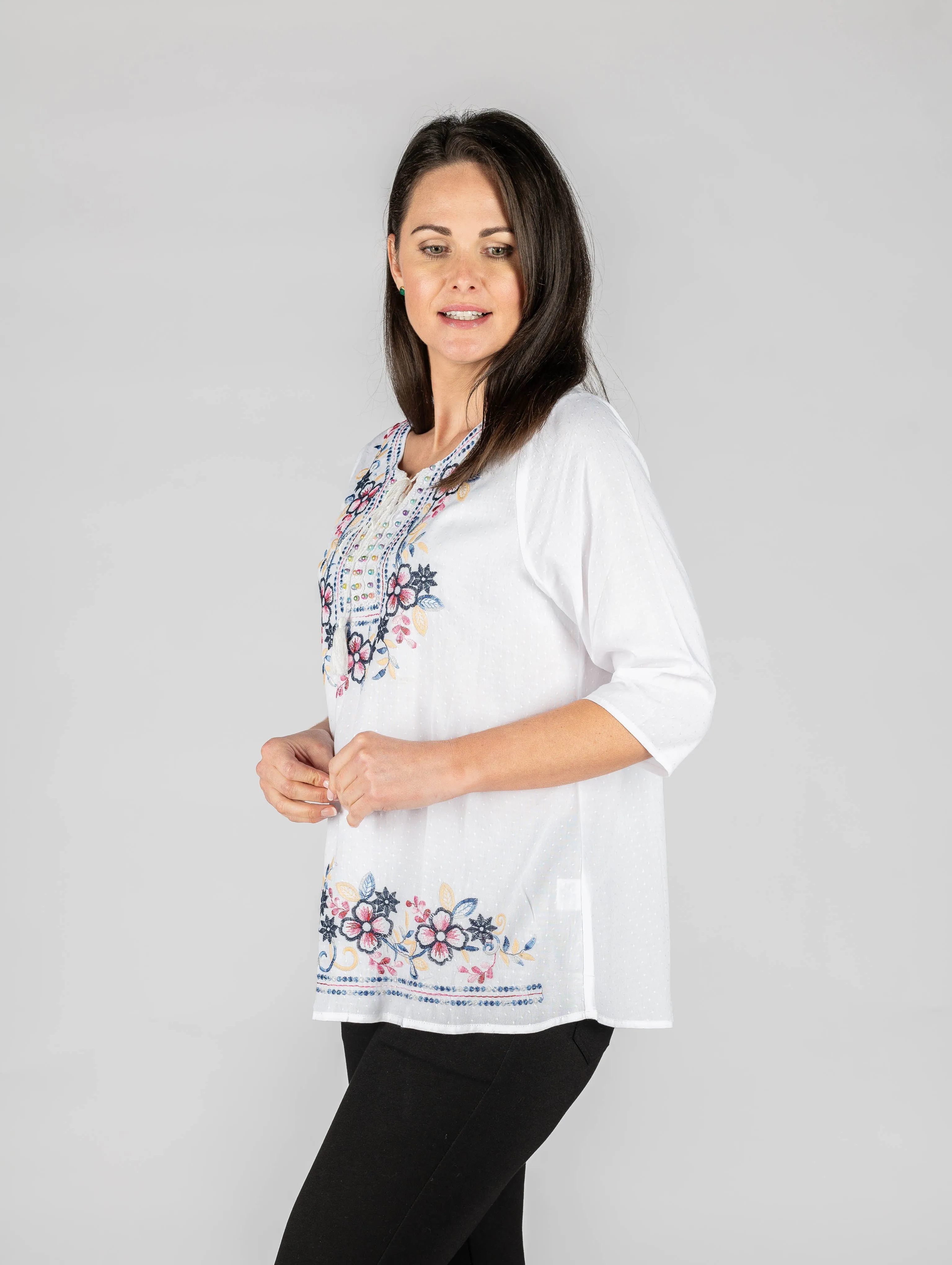 Floral Round neck Tunic