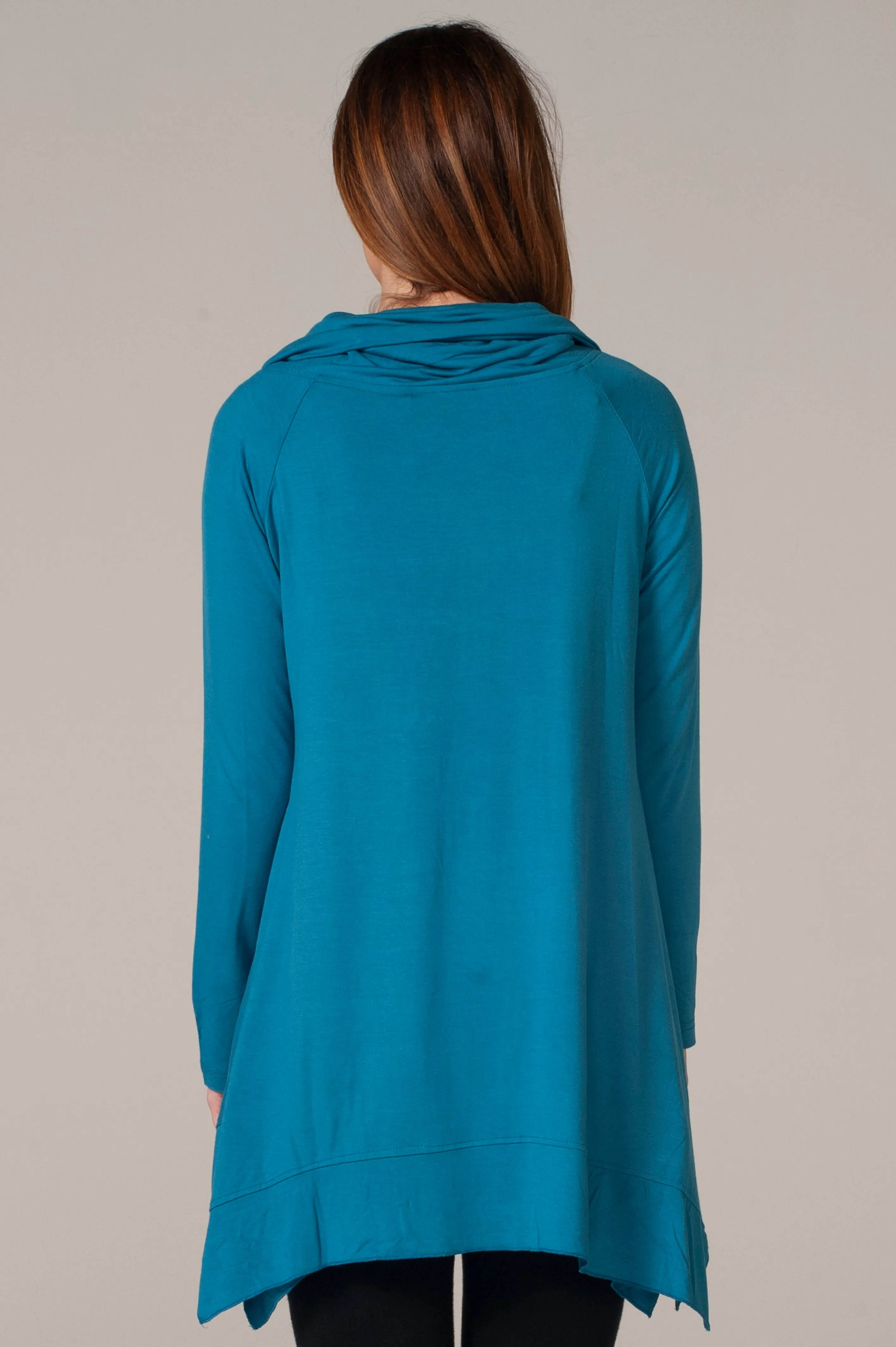 Hailey Cowl Neck Blue Tunic