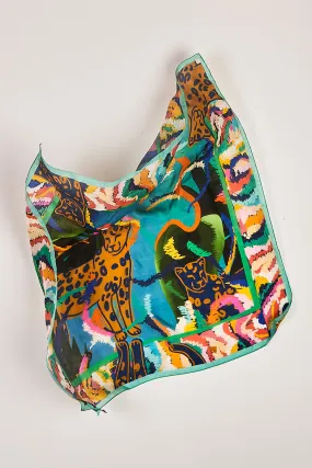 Jungle Print Silk Scarf