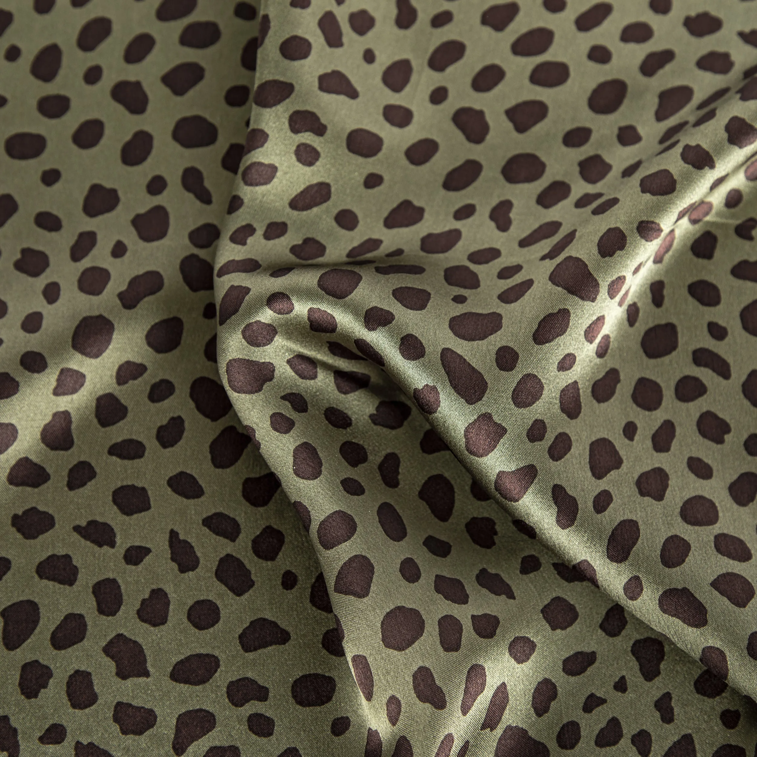 Leopard Print Silk Square Scarf