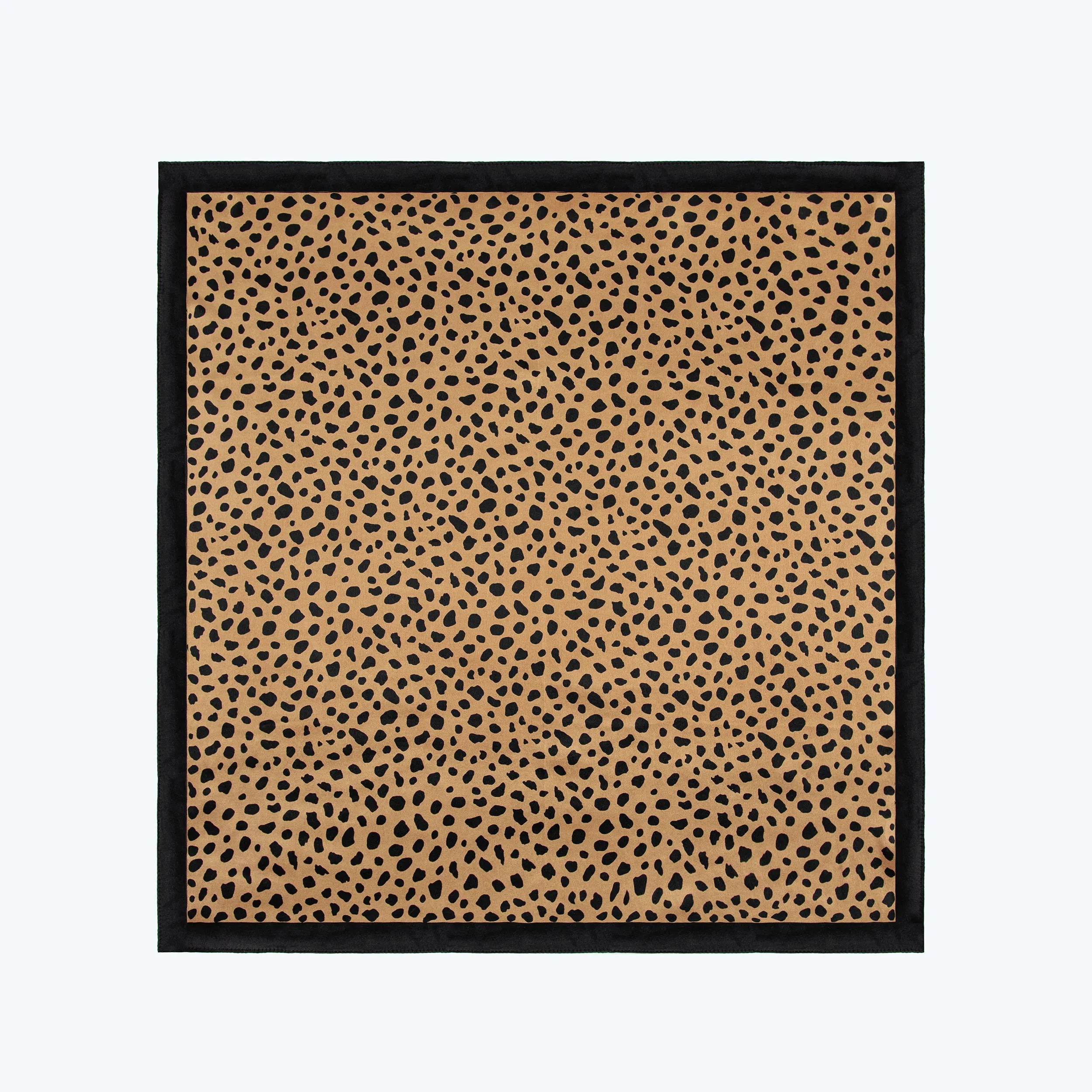 Leopard Print Silk Square Scarf