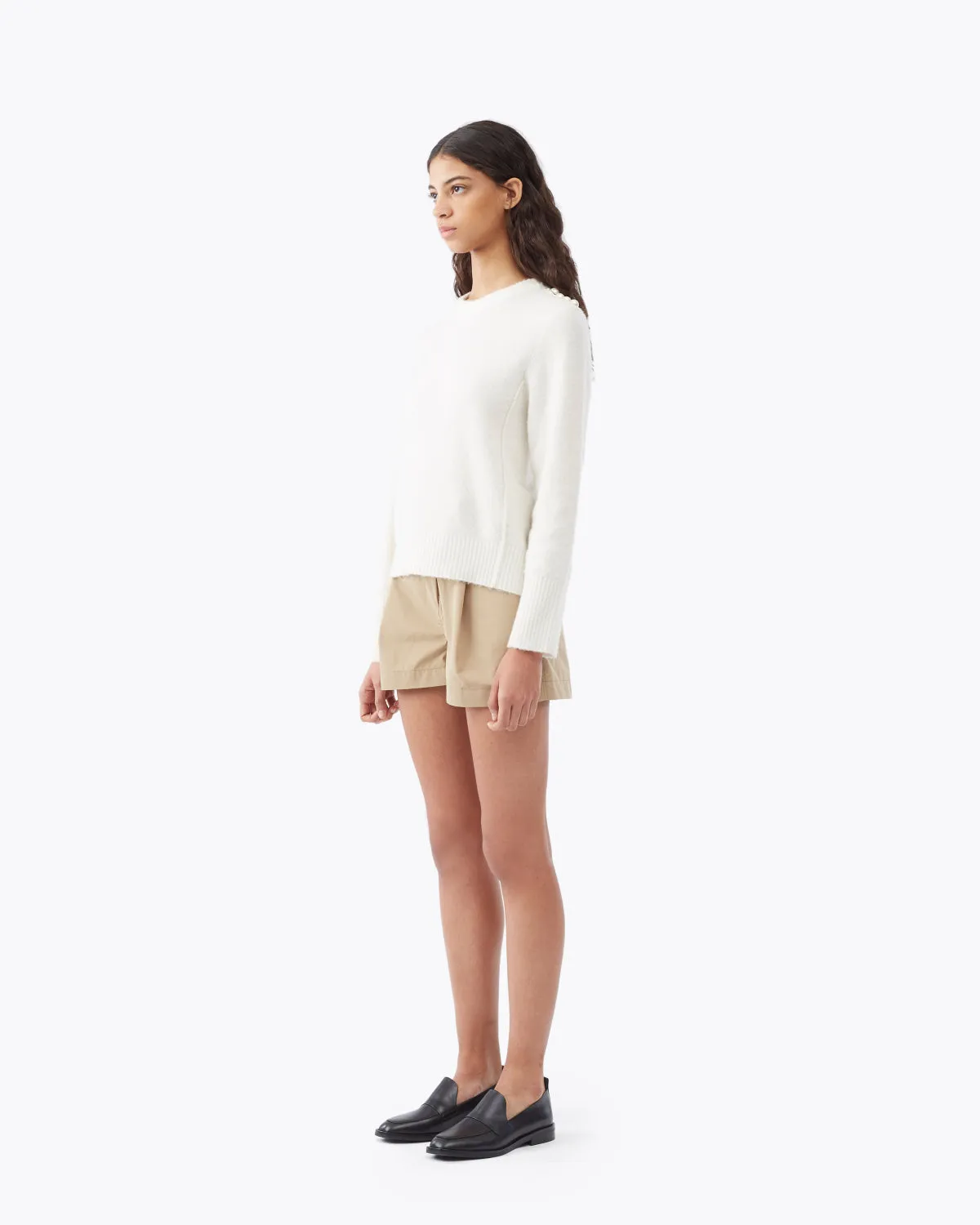 Lofty Pullover W Pearl Shoulde