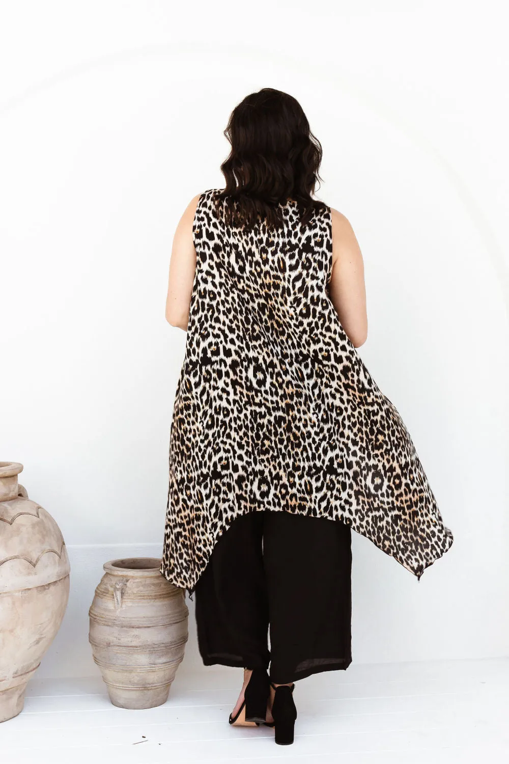 Long Tunic Top - Leopard Print