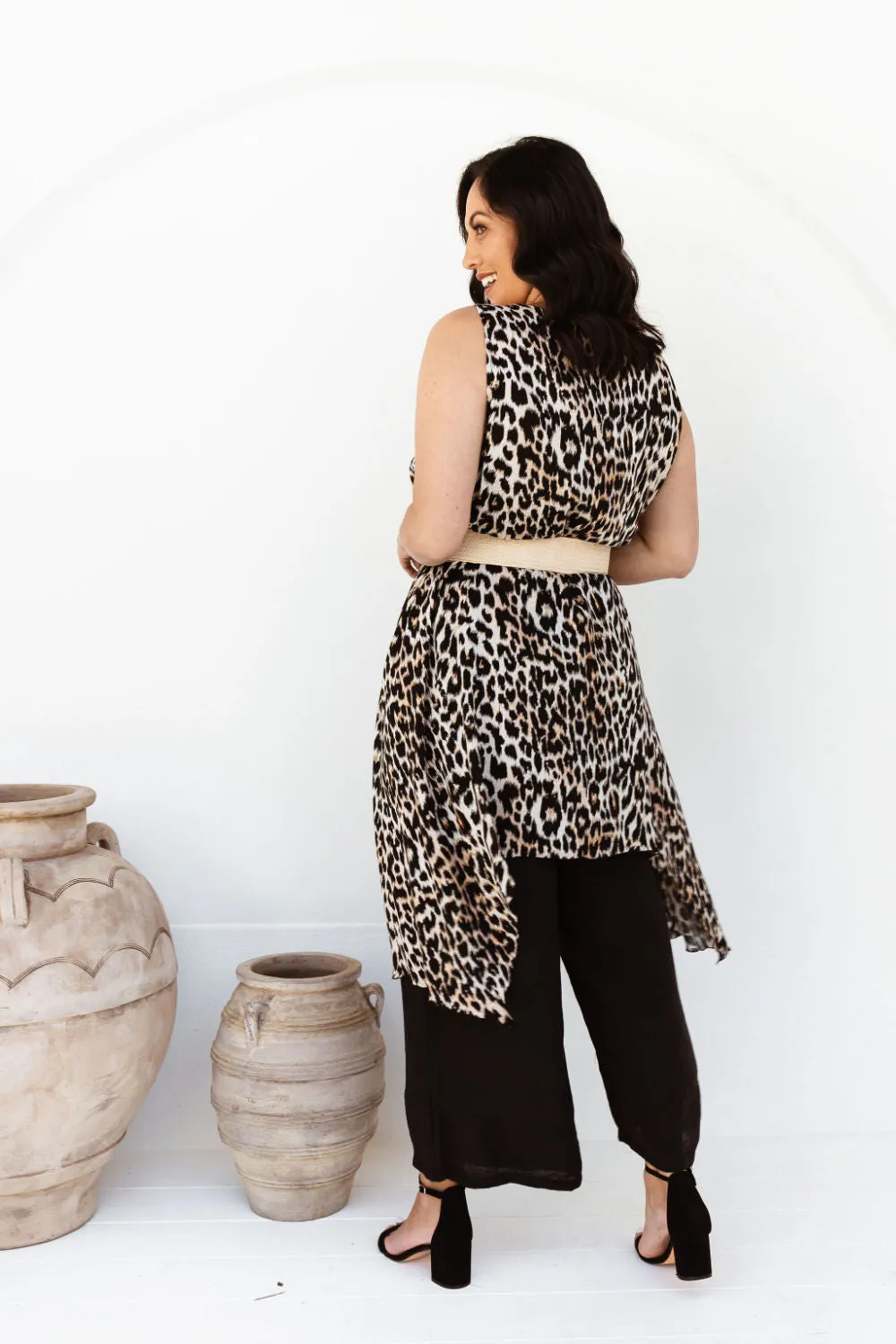 Long Tunic Top - Leopard Print