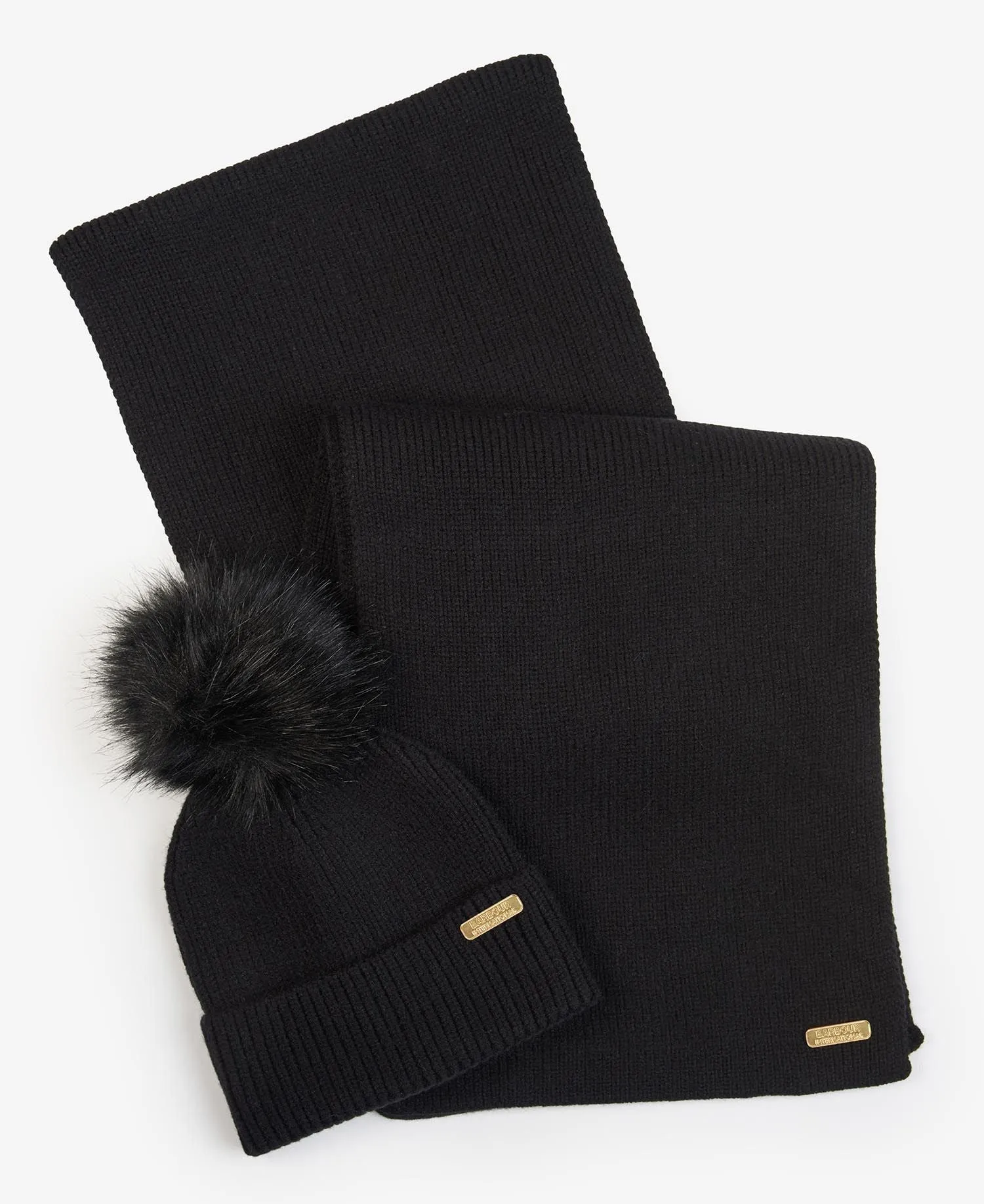 Mallory Beanie & Scarf Gift Set- Black