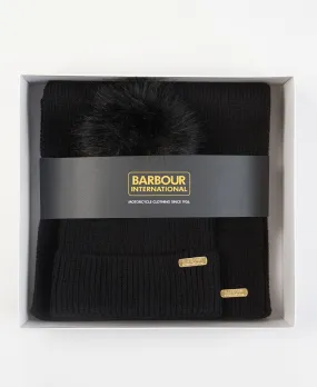 Mallory Beanie & Scarf Gift Set- Black