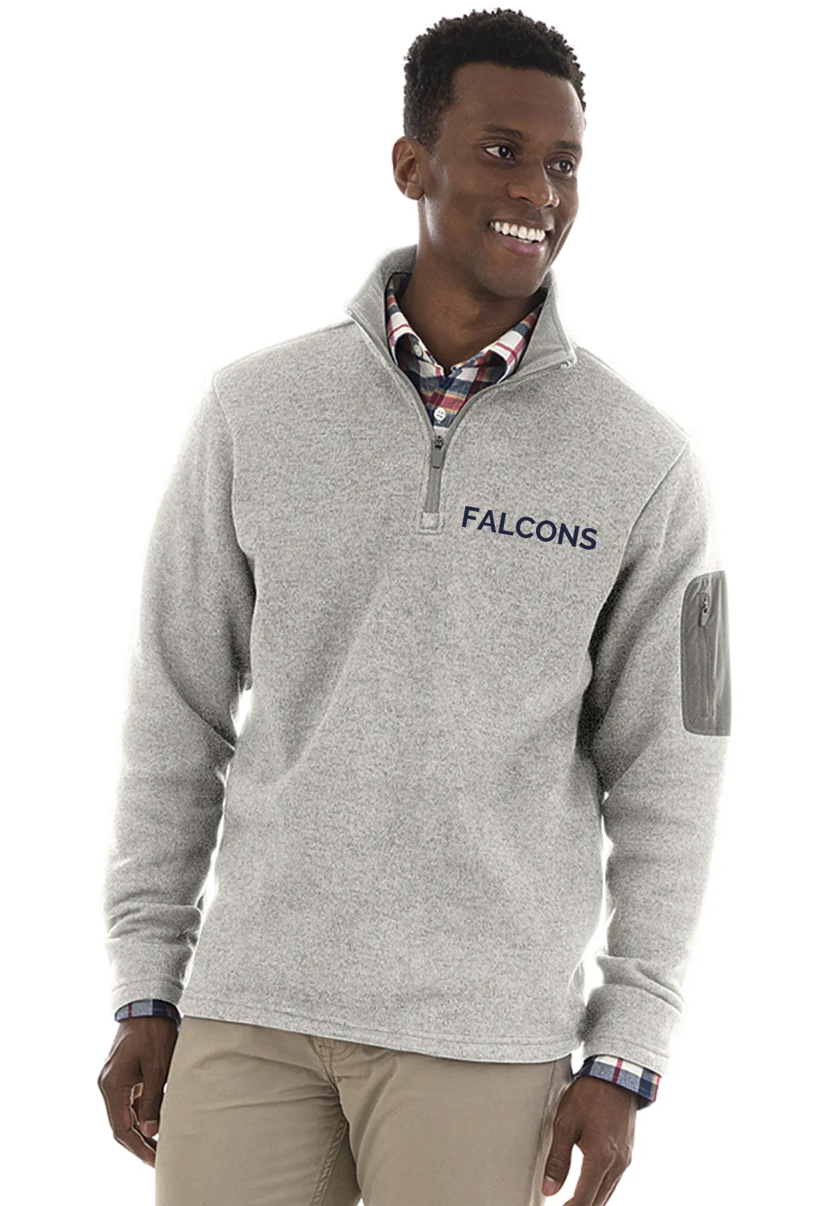 MEN'S HEATHERED FLEECE PULLOVER