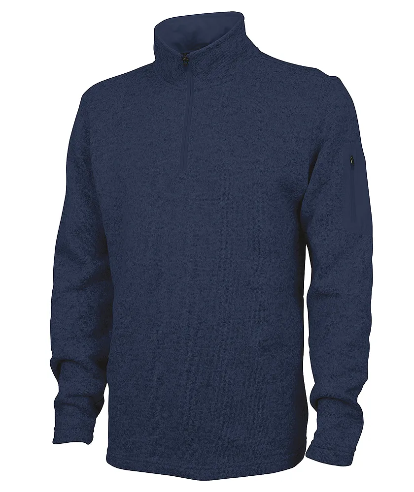 MEN'S HEATHERED FLEECE PULLOVER