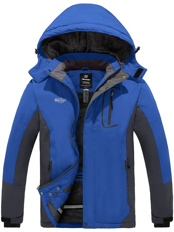 Men's Waterproof Mountain Snow Coat Hooded Raincoat Atna 014