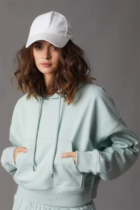 Mint Crop Hoodie