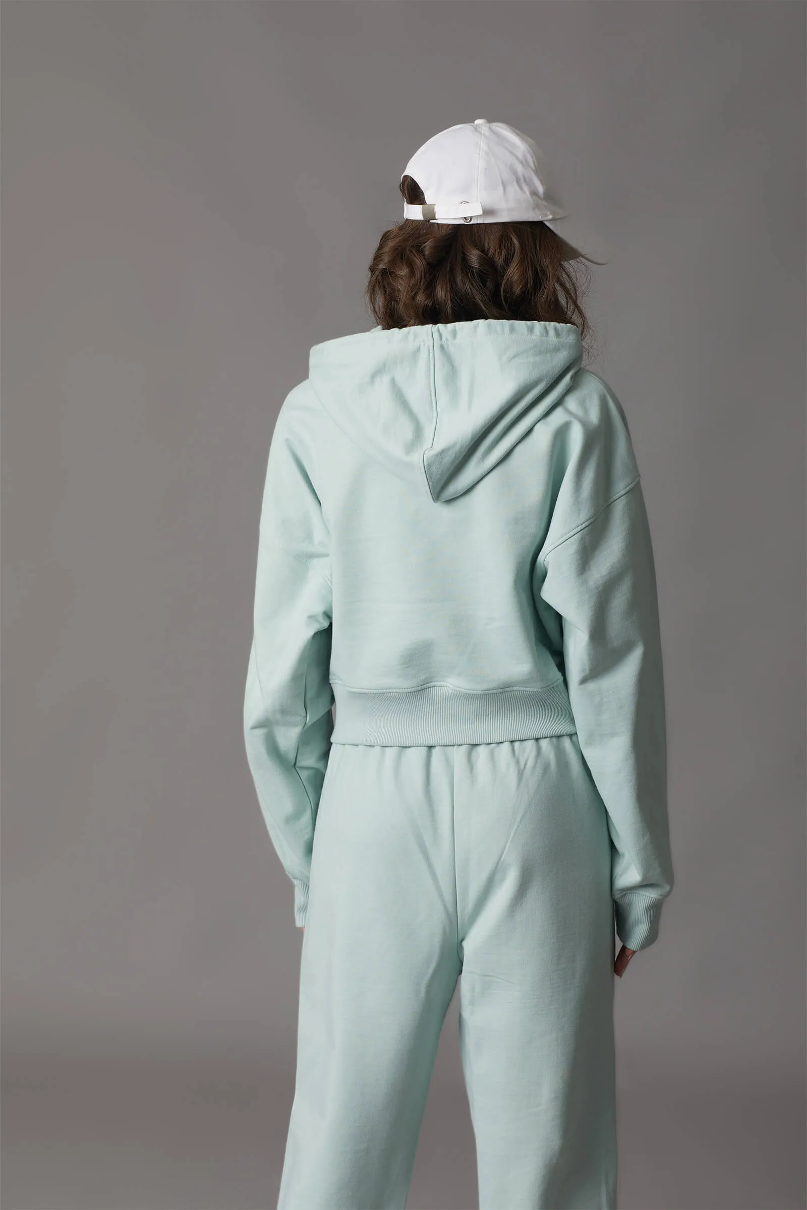 Mint Crop Hoodie