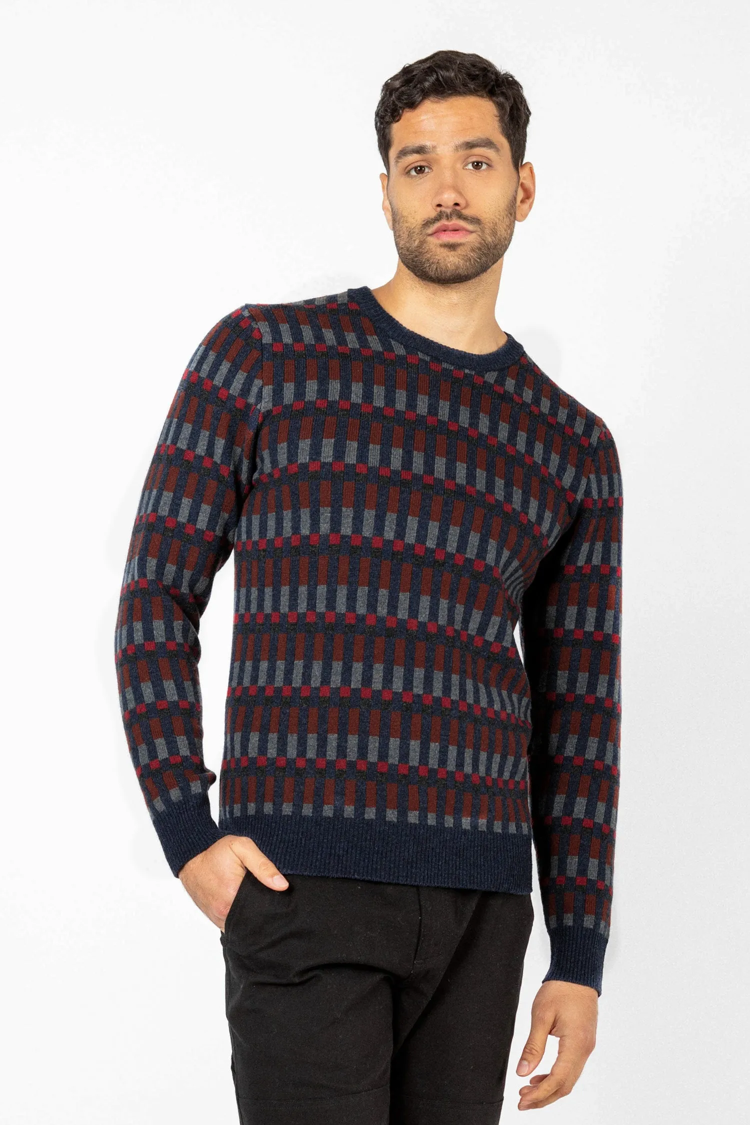 Morris Sweater / Navy Multi