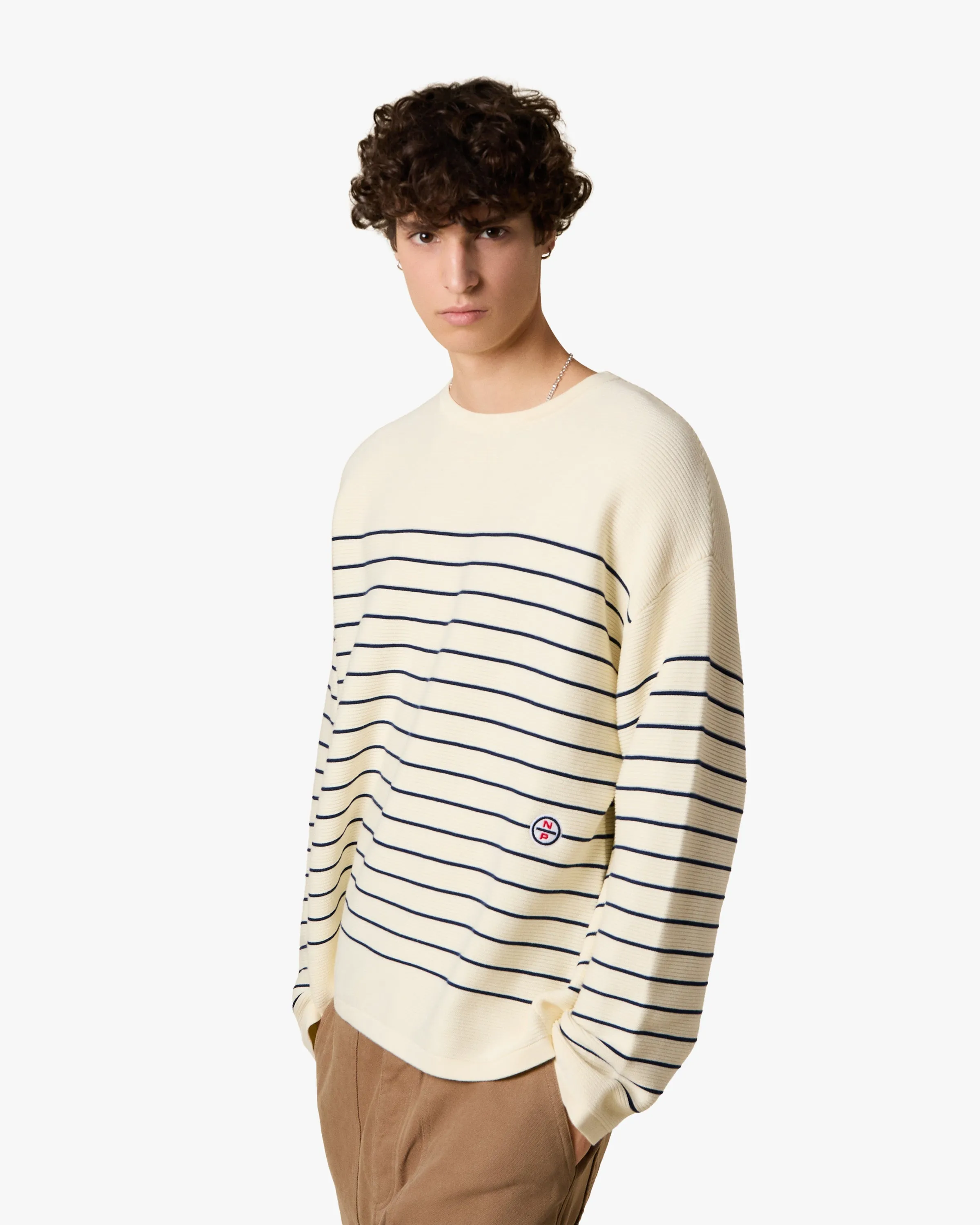 NAUTICA SWEATER MARSHMALLOW