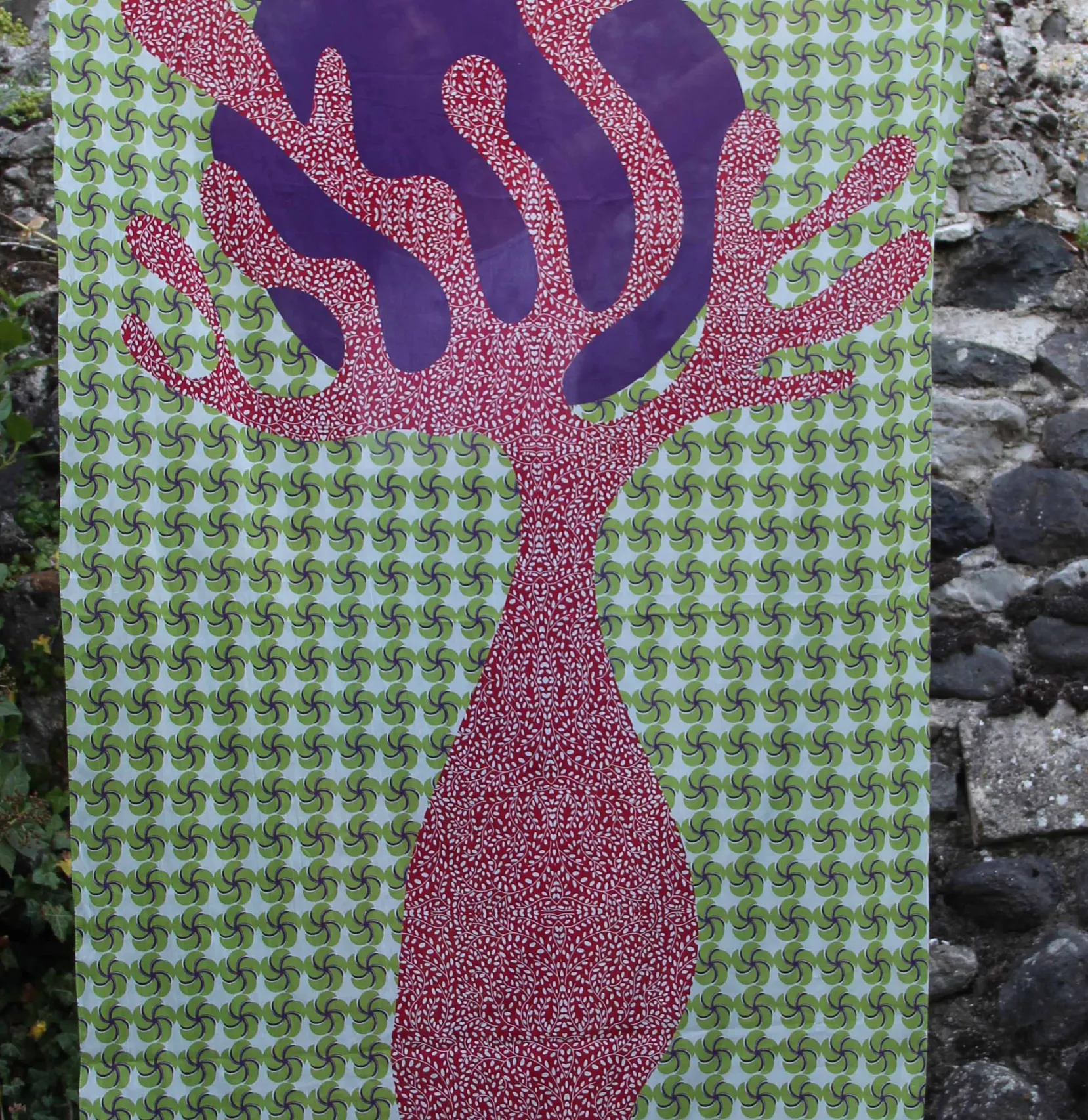 Patterned cotton scarf \ 100x180cm