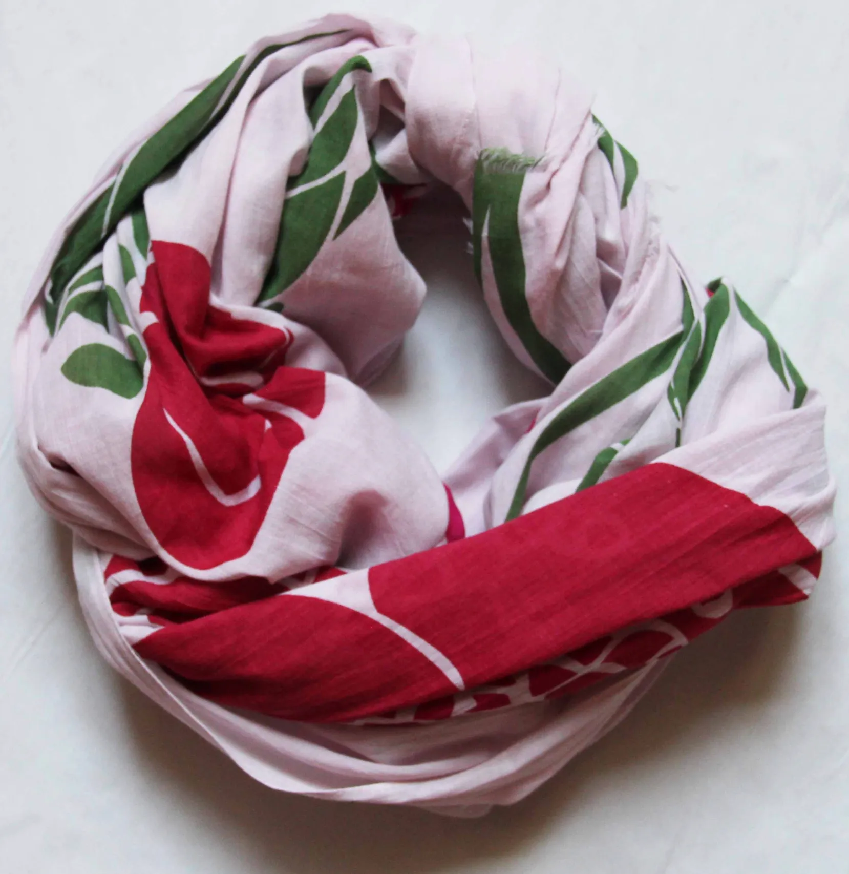 Patterned cotton scarf \ 100x180cm