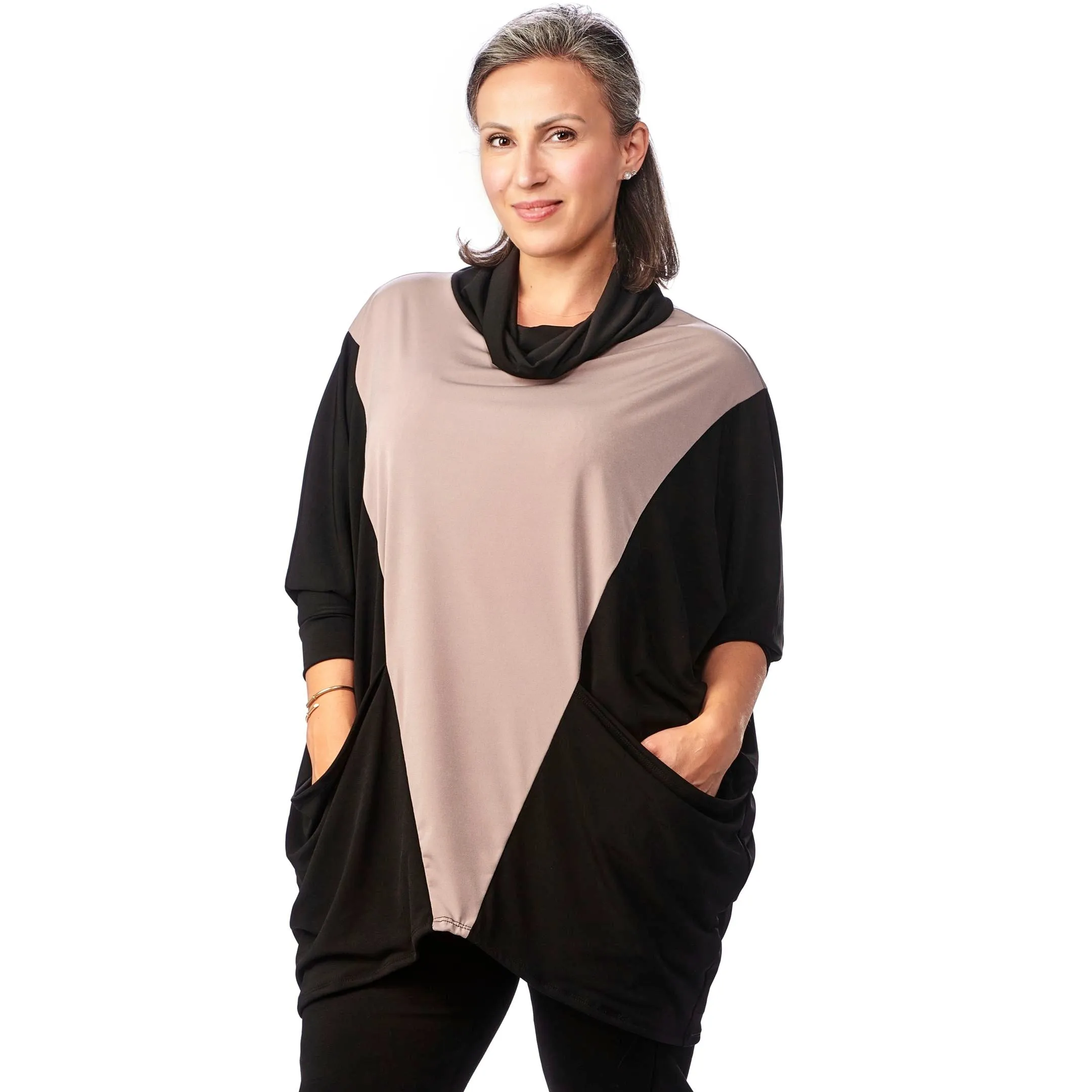 Pocketed Colourblock Tunic